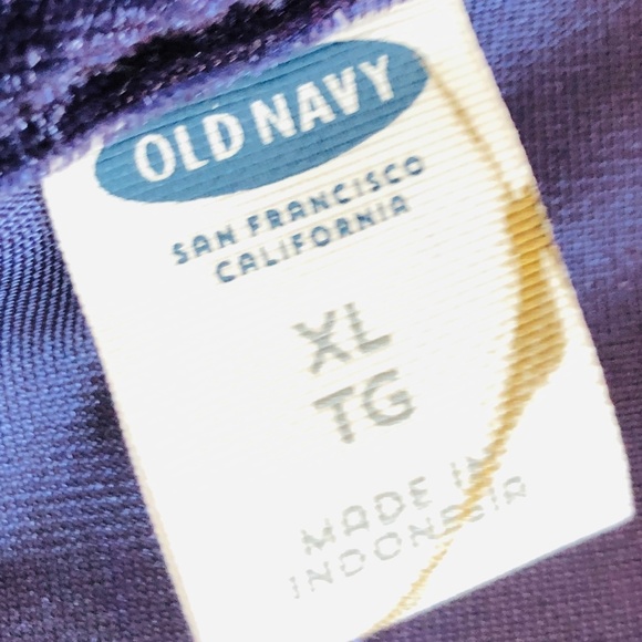 OLD NAVY Pullover Navy Blue Velvety Scoop Neck Extra Large Nightgown - Picture 2 of 7